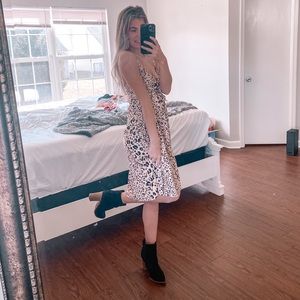 Leopard baby doll dress